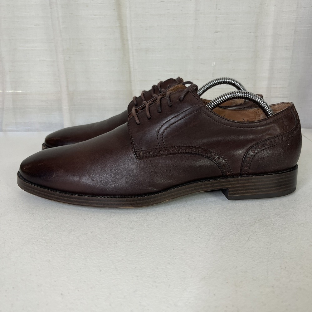 Cole Haan Grand OS Brown Leather Casual Dress Shoes Men Size 10 M Plain Toe GUC